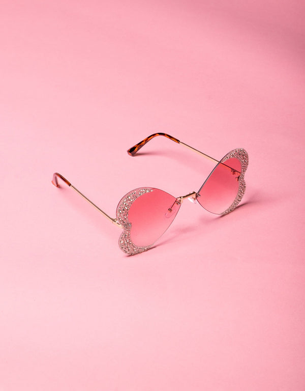 Glitter hearts sunglasses