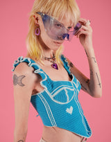 Handmade crochet corset top