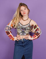 Hands on sequin crop top