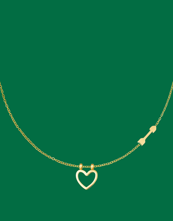 Heart and arrow necklace