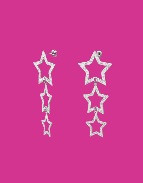 Long falling stars earrings