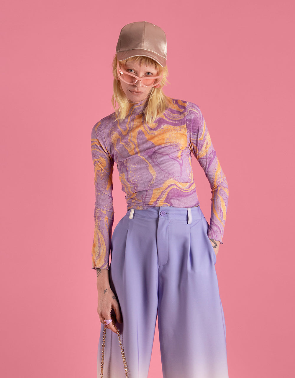 Printed Jersey Turtleneck: Women's Designer Tops | Tory Sport