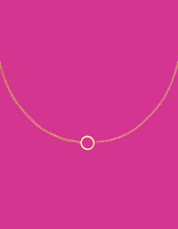 Minimalistic open circle necklace