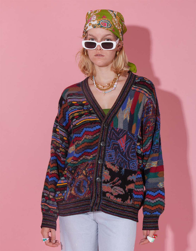 Missoni cardigan with quilt pattern