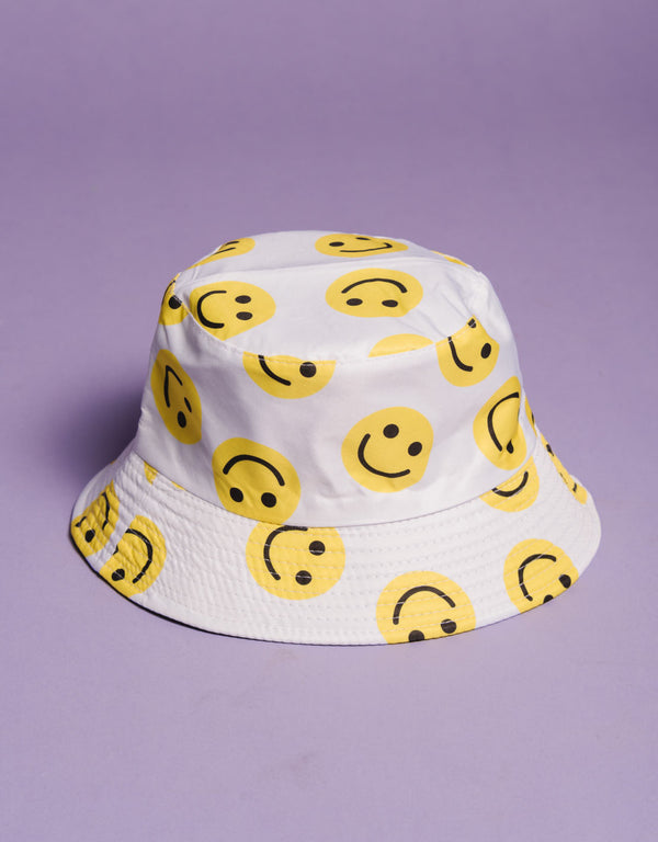 Multi smiley bucket hat