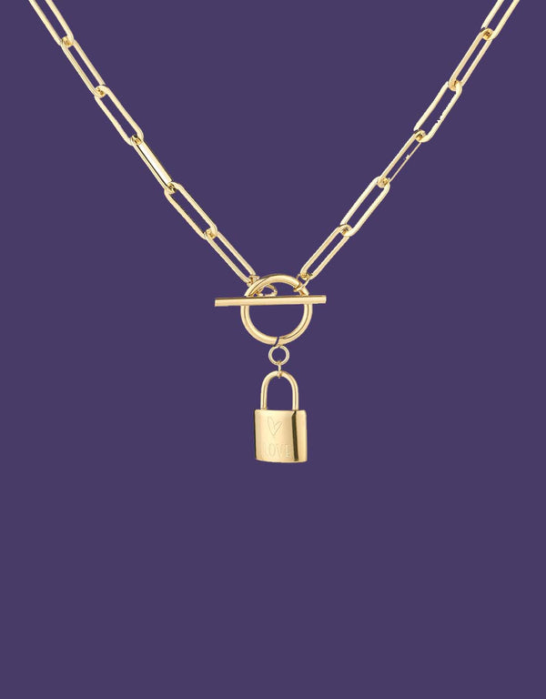 Necklace lock heart