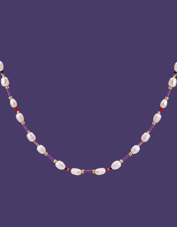 Necklace multi pearls