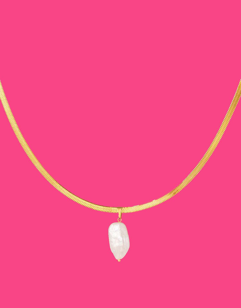 Necklace pearl charm