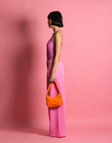 Pleated wide pantalon