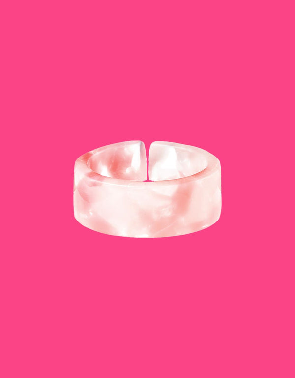 Poly resin ring marble
