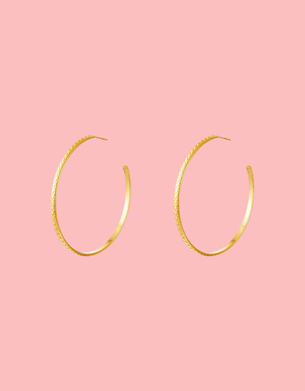 Printed hoop earrings