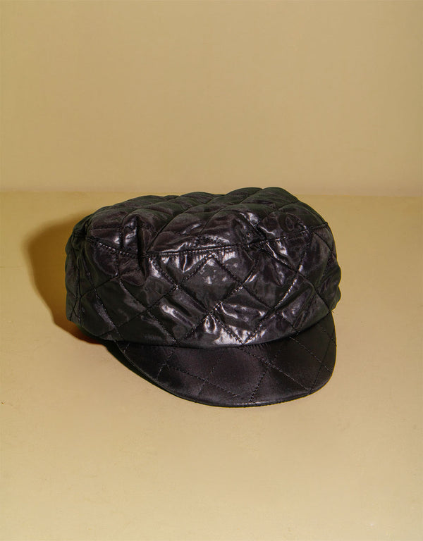 Quilted baker boy hat