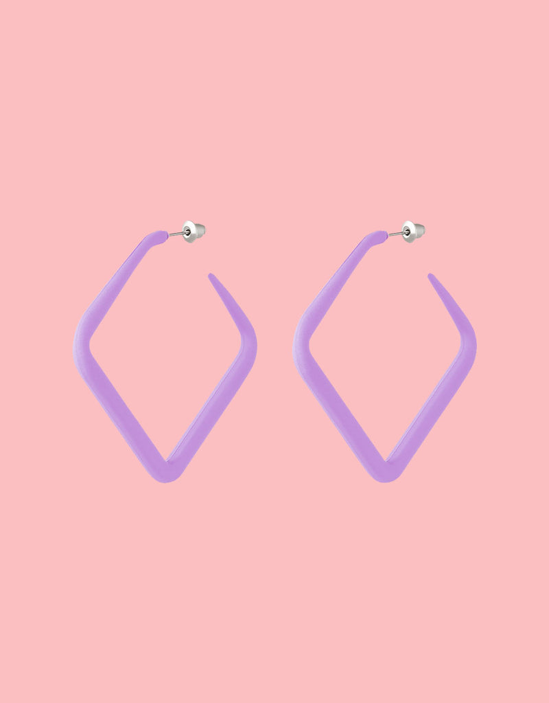 Retro matte diamond earrings