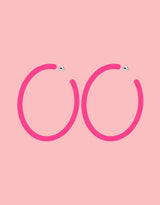 Retro matte hoop earrings