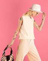 Ribbed sleeveless top