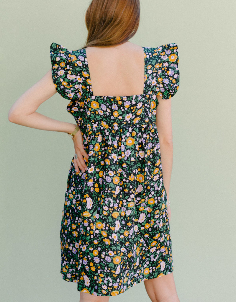 Sleeveless short floral dress