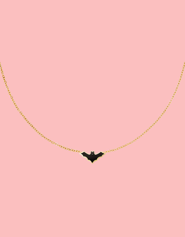 Spooky bat necklace