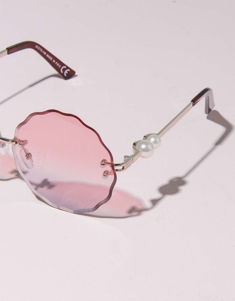 Sunglasses pearl round