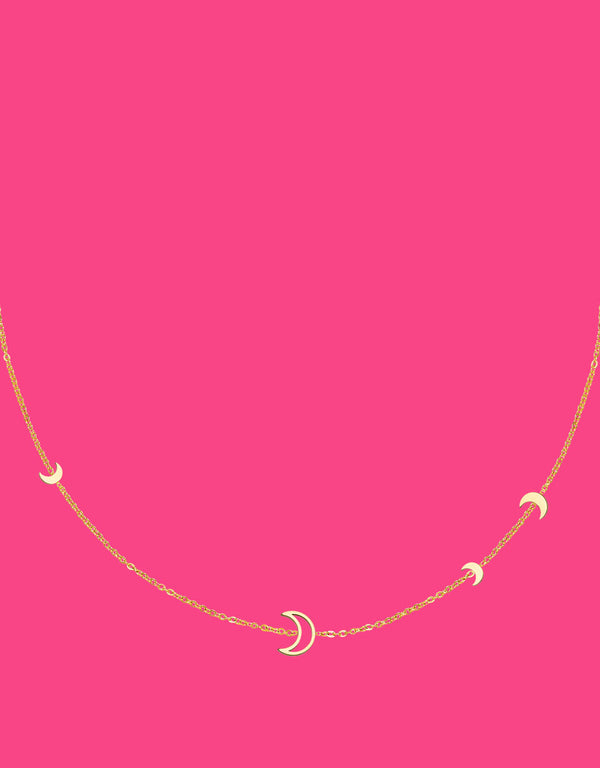 Tiny moons necklace