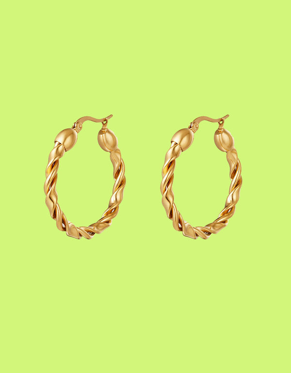 Twisted hoop earrings II