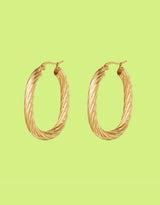 Twisted oval earrings