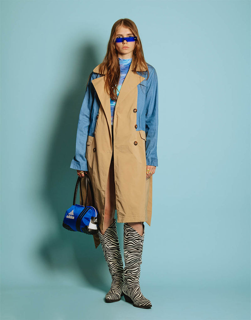 Two toned trenchcoat