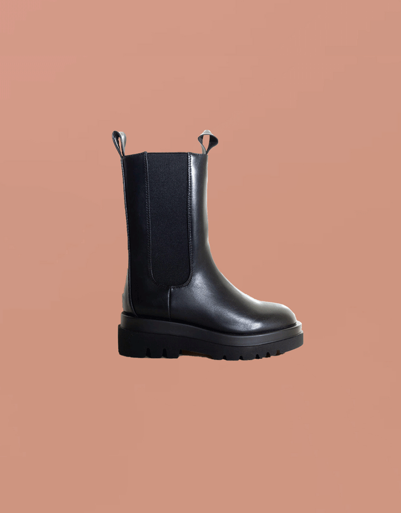 Vegan leather chelsea boots