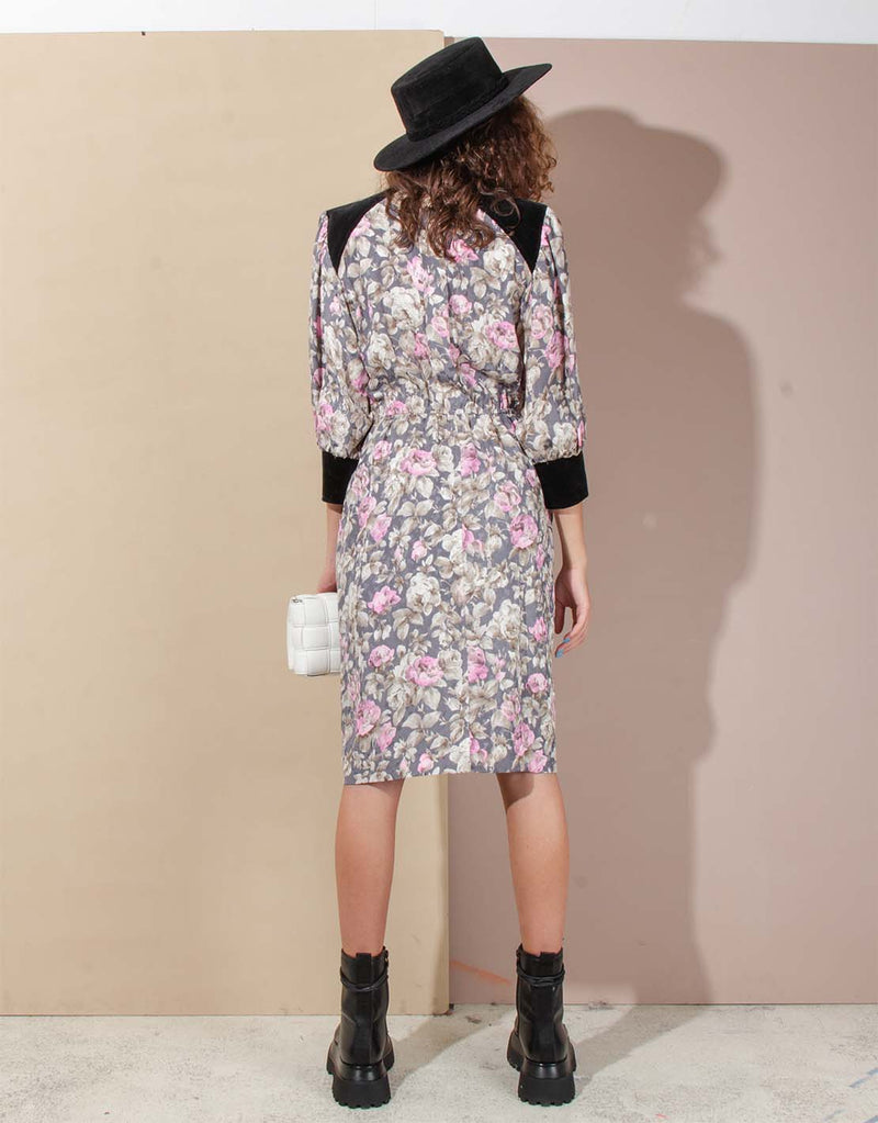 Vintage Yves Saint Laurent damask printed dress