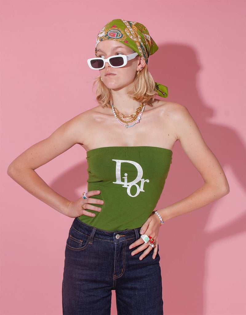 Vintage Dior strapless top