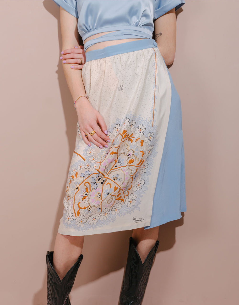スカート VINTAGE GUCCI baby alpaca wrap skirt 38 GUCCI Vintage Baby Alpaca Wrap Skirt 38 Women | eBay