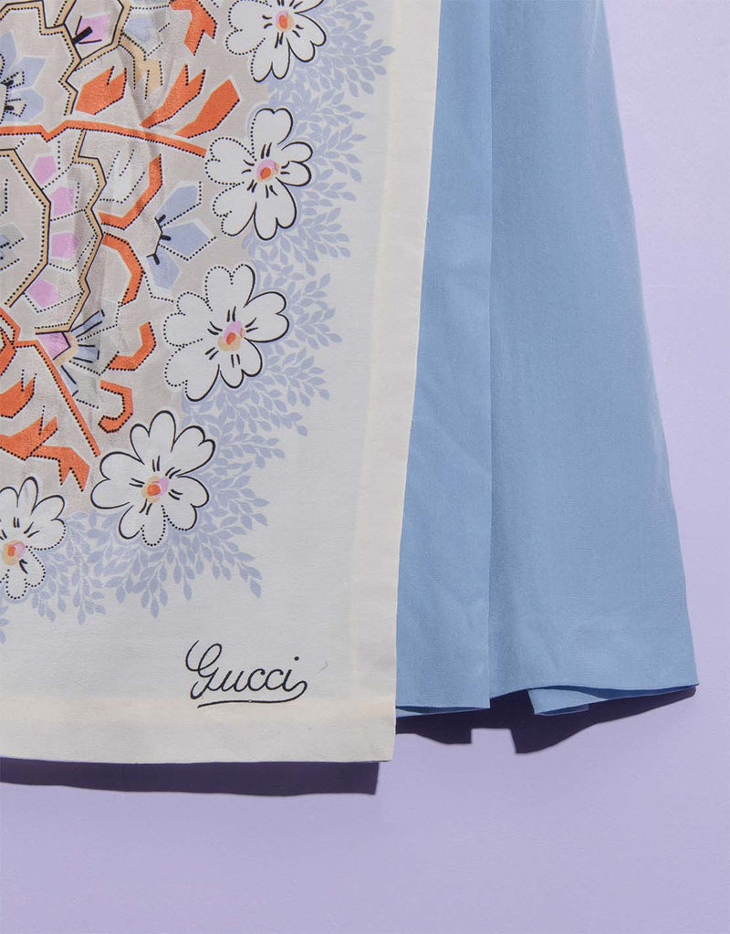 Vintage Gucci floral wrap skirt