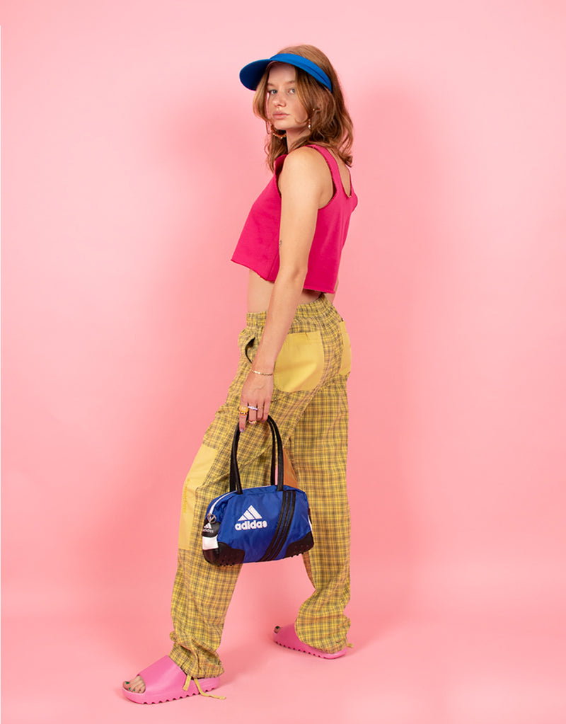 Vintage Think Pink Y2K checkered trousers