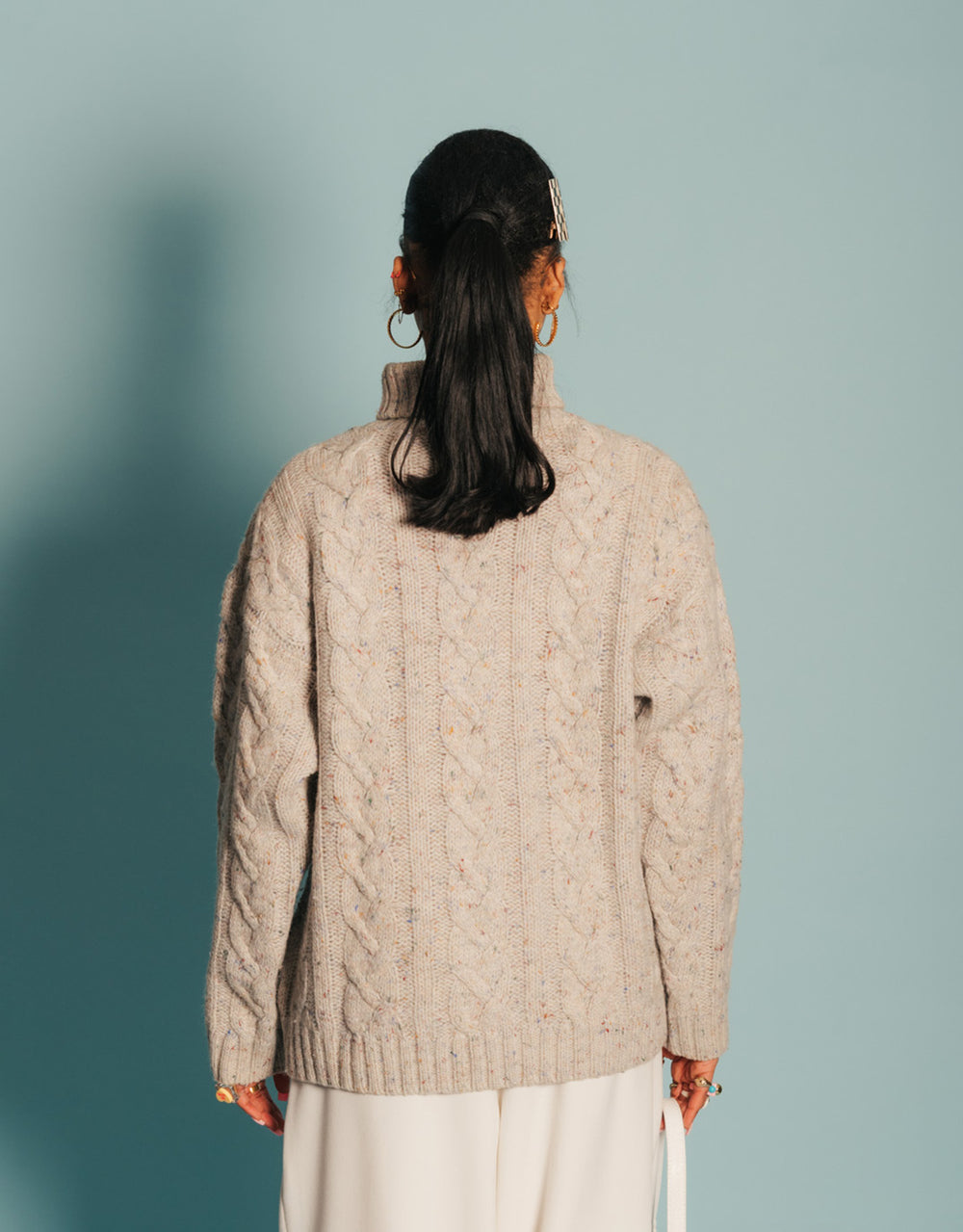 【送料&関税込】Valentino Cable Knit Sweater Valentino Garavani - Cable knit sweater blue - The Corner