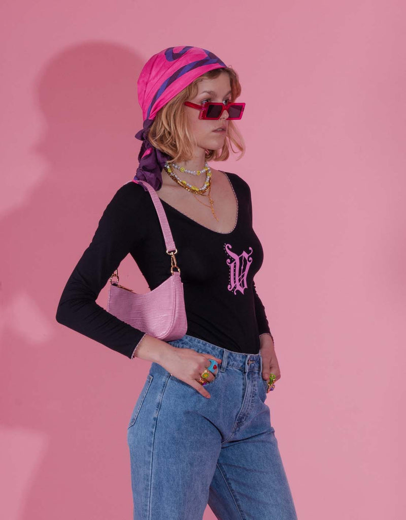 Vintage Versace Top with Pink Details