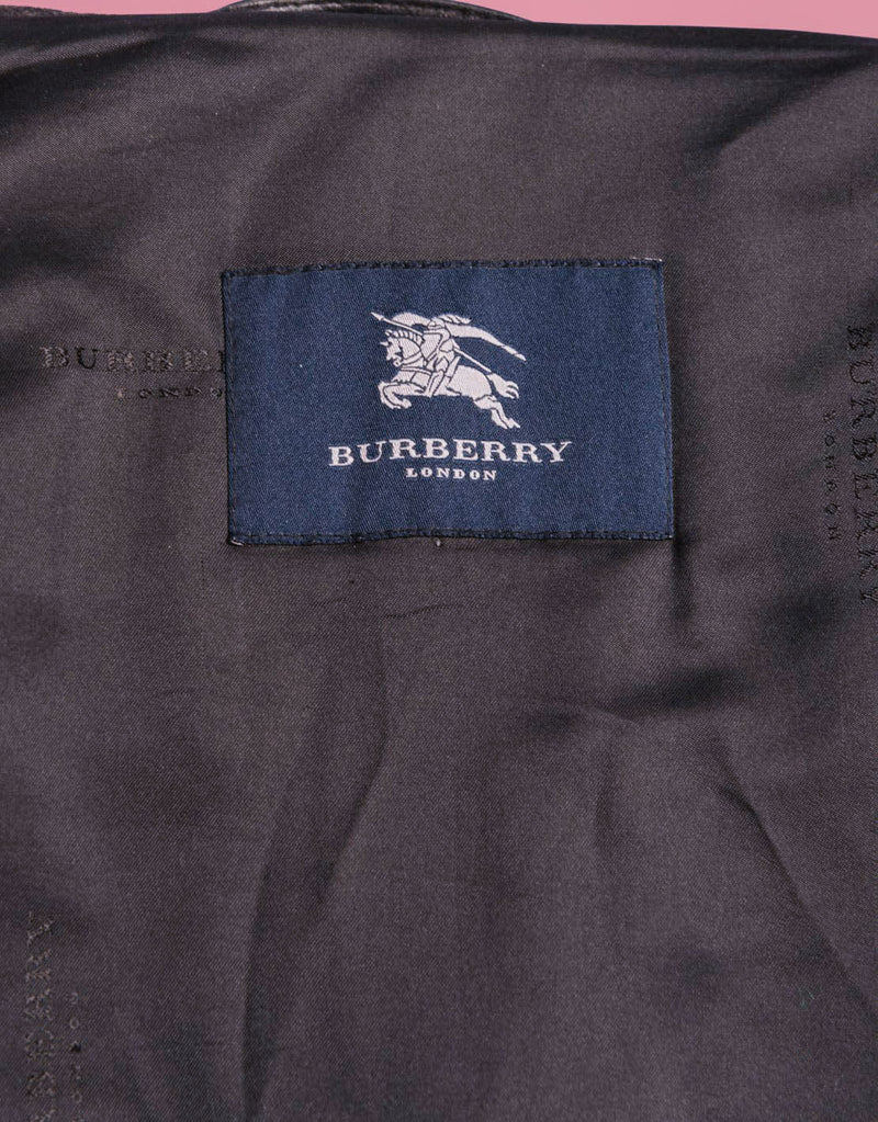 Vintage Burberry leather coat