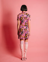 Vintage city pattern dress