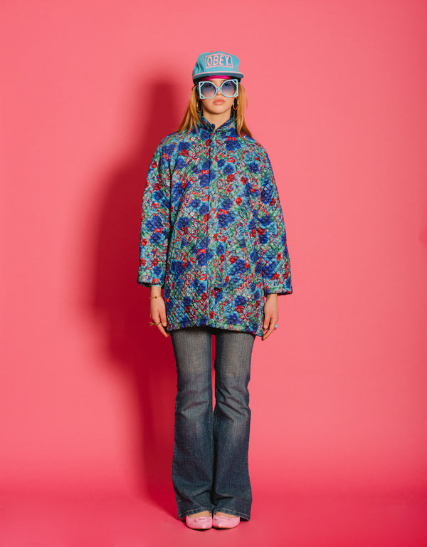 Vintage colorful quilted coat