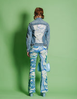 Vintage customized Levi’s denim jacket with lace