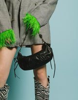 Vintage customized blazer with feathers IX