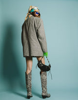 Vintage customized blazer with feathers IX