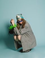 Vintage customized blazer with feathers IX