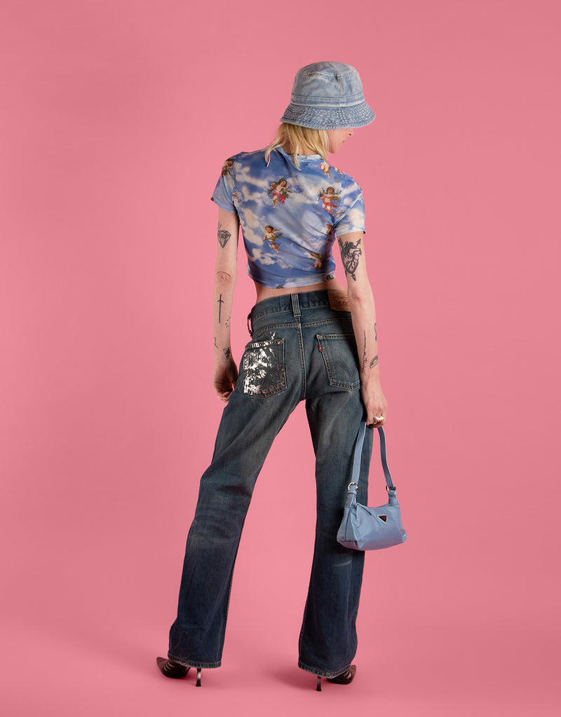 Vintage customized metallic Levi's jeans I – JUTKA RISKA