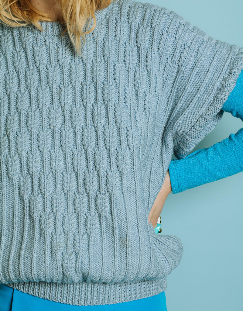 Vintage customized oversized knit top
