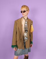 Vintage customized tie with punk patches