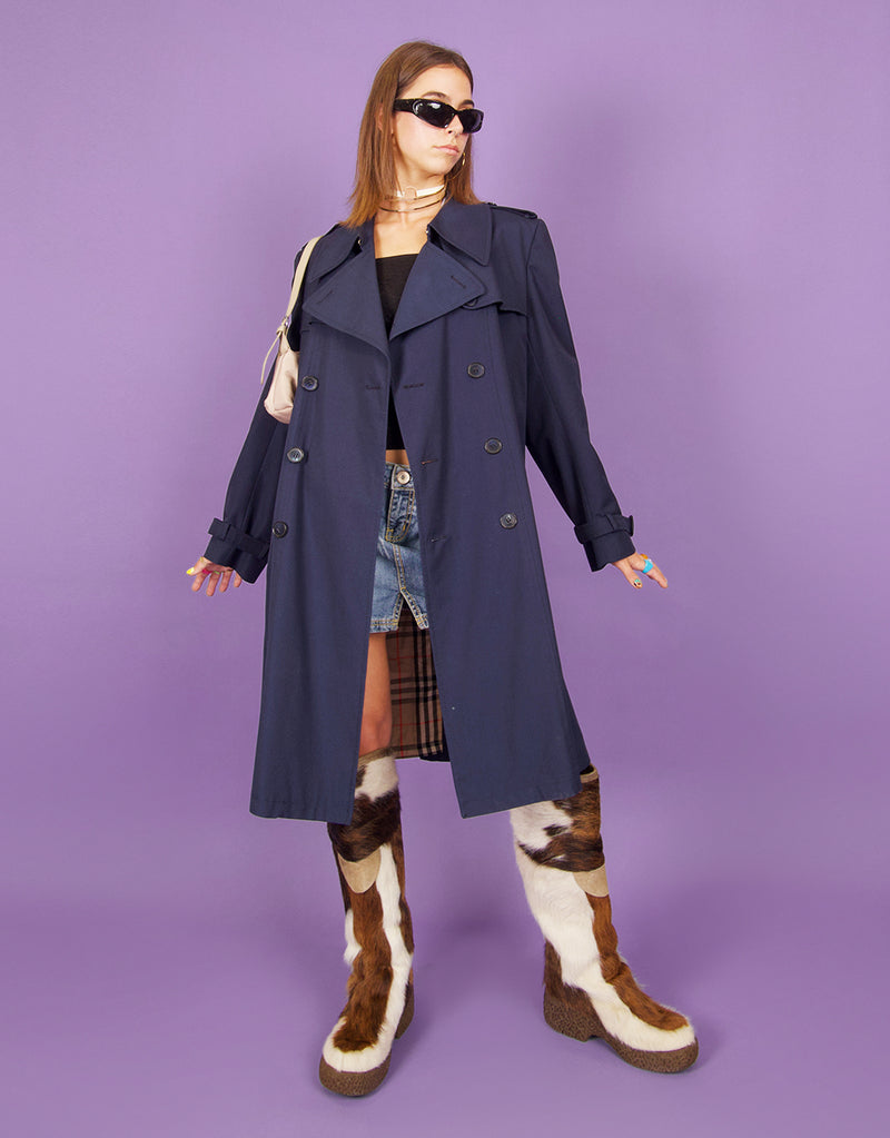 Vintage double breasted midi trenchcoat