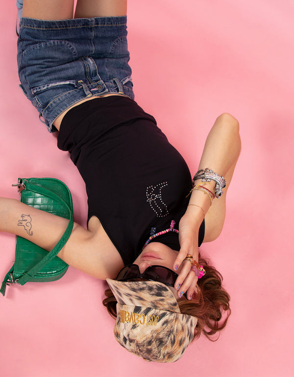 Vintage embellished cowboy boot top