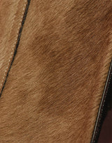 Vintage faux fur square clasp bag