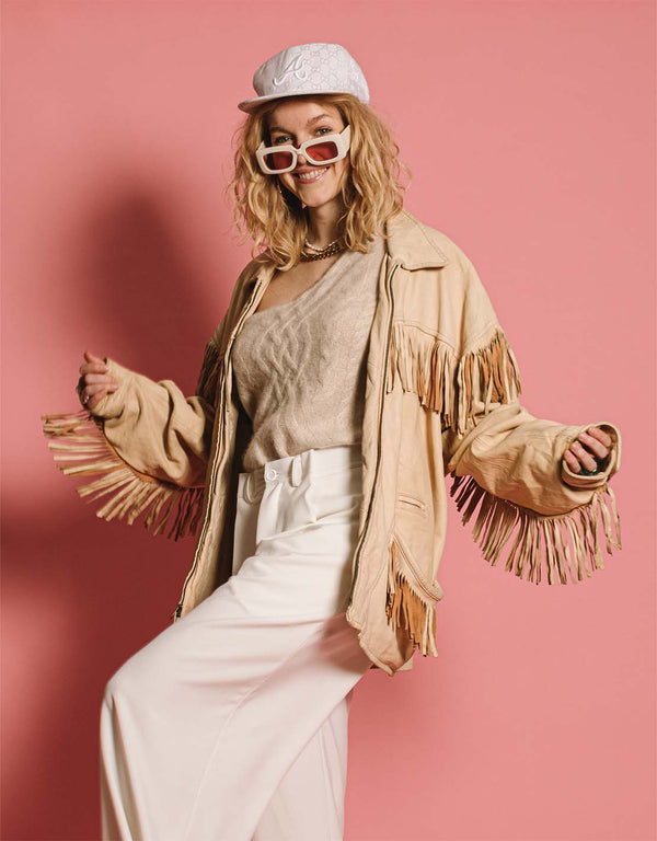 Vintage fringe cowboy coat