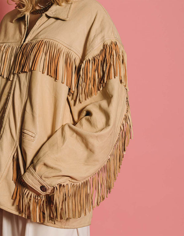 Vintage fringe cowboy coat