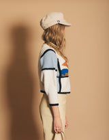 Vintage hand knitted head print sweater